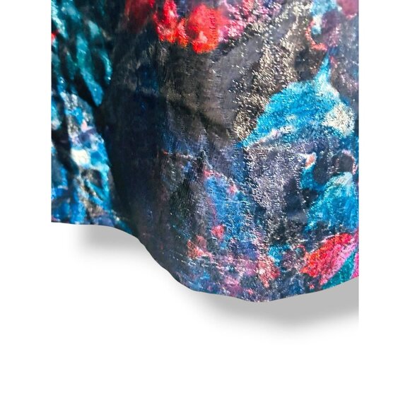 Hutch Anthropologie Floral Metallic Jacquard Mini Dress Size 10 Abstract Print - Picture 7 of 16